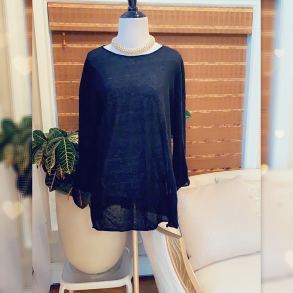 Eileen Fisher Petite Mesh Tunic - Picture 1 of 4
